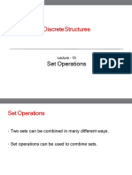 Lecture 15 Set Operations
