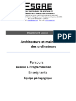 PROG S1 Architecture Et Maintenance Des Ordinateurs