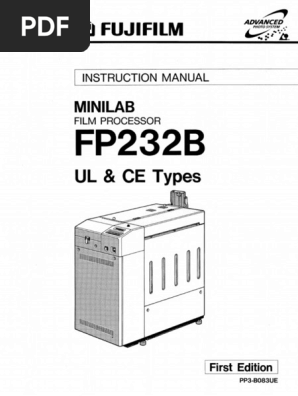 Fujifilm FP232B Minilab Manual | PDF | Computer Keyboard | Switch