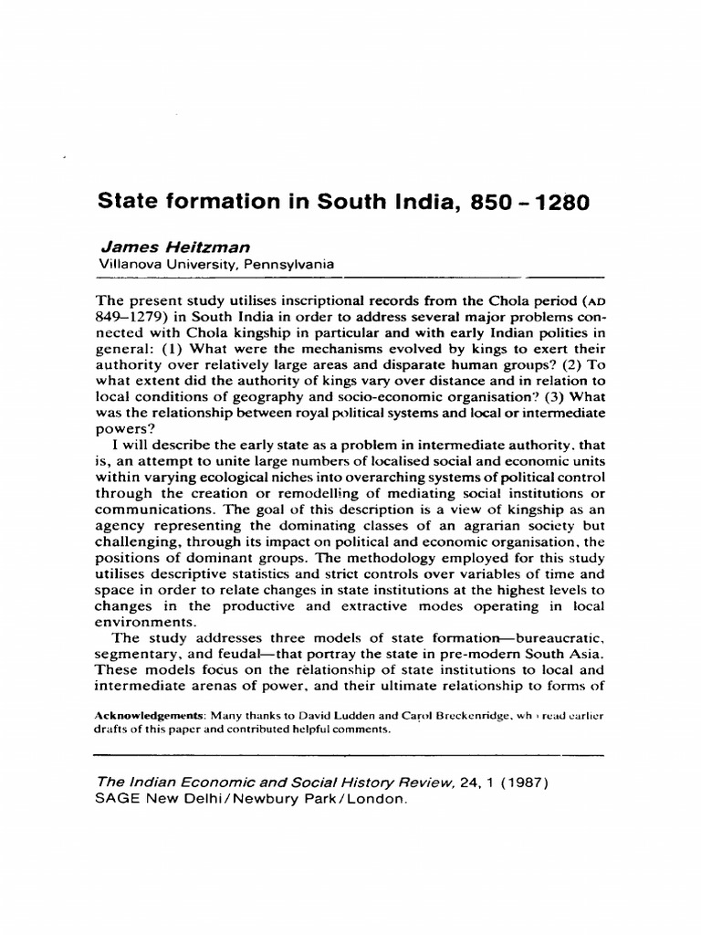 Heitzman 1987 state formation in south india 850 1280 pdf