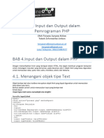Bab 4 Input Output Dalam Pemrograman PHP