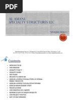 Al Amani Specialty Structures LLC: "Unique Design "