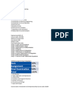 Year 1 Sem 1 Exam Structure