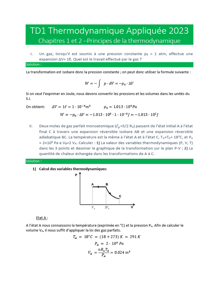 Loi de Laplace en Thermodynamique | PDF | Chaleur | Thermodynamique