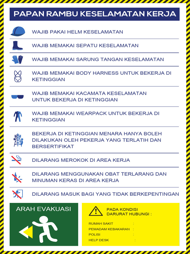 HSE SIGNBOARD - 1000mm X 1600mm Rev1 | PDF
