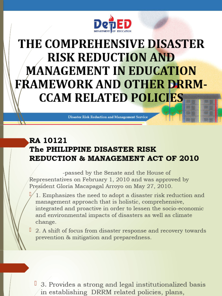 DRRM Framework in Education Policies | PDF | Disaster Risk Reduction ...