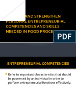 Develop and Strengthen Personal Entrepreneurial Competencies and Skills