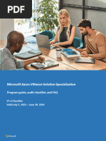 V1.4 MSFT Azure VMware Solution Spec Audit Checklist, Program, FAQ 