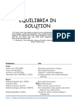 Equilibria in Solution