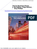 Full Download Test Bank For Business Driven Technology 8th Edition Paige Baltzan Amy Phillips PDF Full Chapter