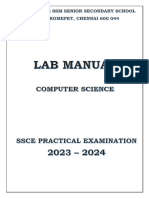 Ssce Computer Science Lab Manual - 2023-2024