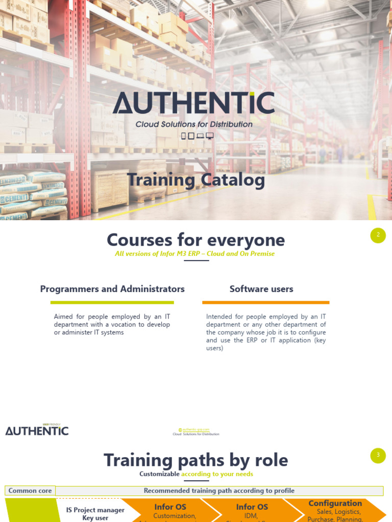 Infor M3 ERP Training Catalog | PDF | Logistics | Cloud Computing
