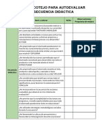 Lista de Cotejo para Autoevaluar La Secuenciacion Didactica