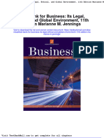 Full Download Test Bank For Business Its Legal Ethical and Global Environment 11th Edition Marianne M Jennings PDF Full Chapter