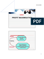 Profit Maximisation: Firms