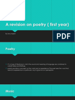 Revision On Poetry (First Year)