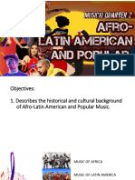 Lesson 1 Afro Latin American and Popular Music