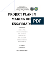 Project Plan in Making Ube Ensaymada