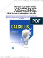 Test Bank For Calculus For Business Economics Life Sciences and Social Sciences Brief Version 14th Edition Raymond A Barnett Michael R Ziegler Karl e Byleen Christopher J Stocker