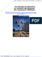 Full Download Test Bank For Calculus For Business Economics Social Life Sciences 11th Edition Laurence D Hoffmann PDF Full Chapter