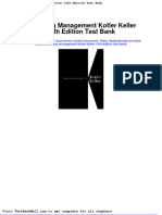 Full Download Marketing Management Kotler Keller 14th Edition Test Bank PDF Full Chapter