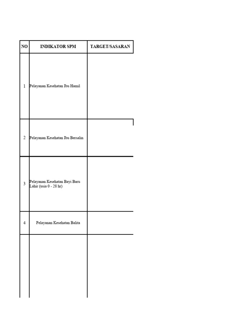 Formulir Spm Bidang Kesehatan Pdf