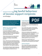 d18 13637 Budget 2018-19 - Factsheet - Encouraging Lawful Behaviour of Income Support Recipients