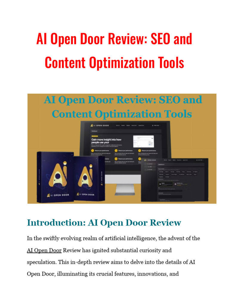 AI Open Door Review PDF