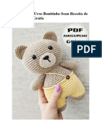 PDF Croche Urso Bonitinho Sean Receita de Amigurumi Gratis