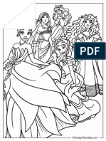 Coloring-Sheet-Of-Princess-Ariel-Pocahontas-Tiana-Bell-And-Merida