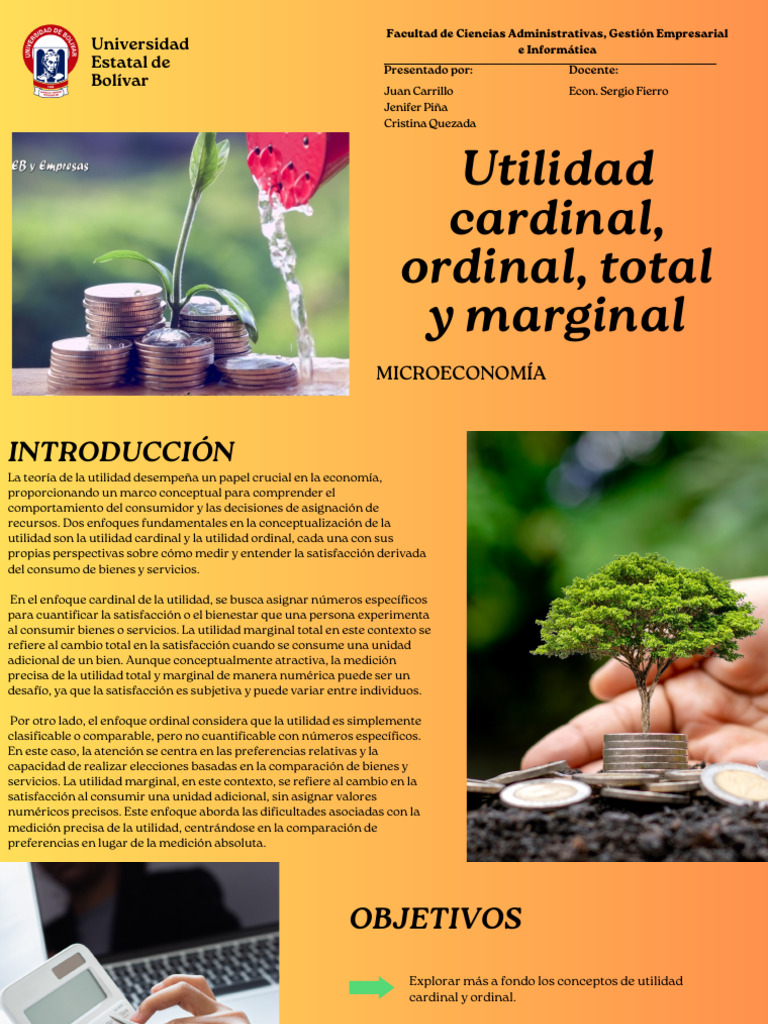 Utilidad Cardinal y Ordinal en Economía | PDF | Utilidad | Utilidad ...