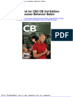 Full Download Test Bank For Cb3 CB 3rd Edition Consumer Behavior Babin PDF Full Chapter