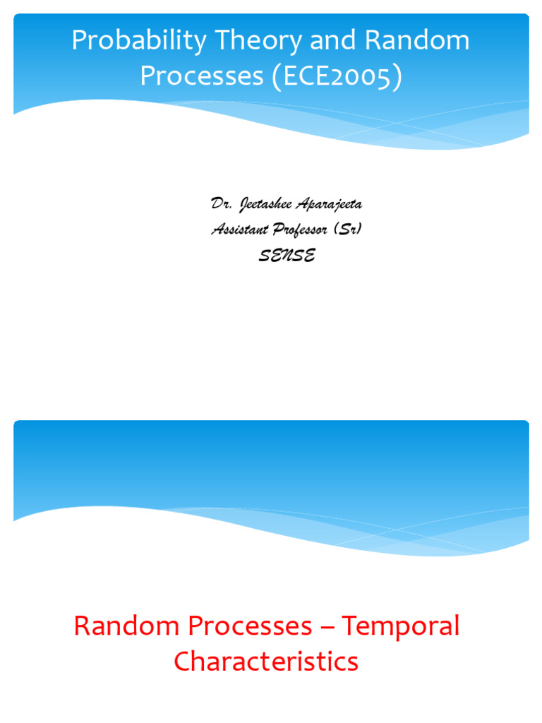 Module 3 | PDF | Stochastic Process | Discrete Time And Continuous Time