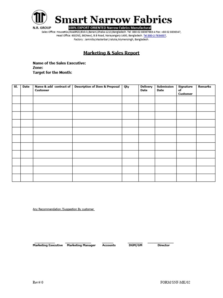 Sales & Marketing Report | PDF | Law