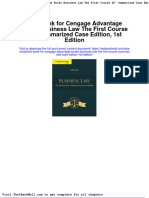 Full Download Test Bank For Cengage Advantage Books Business Law The First Course Summarized Case Edition 1st Edition PDF Full Chapter