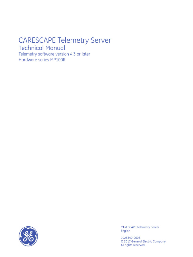 CARESCAPE Telemetry Server: Technical Manual | PDF