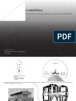 Ambient Interventions:: An Architecture of Atmospheres, Experiences, and Microclimates