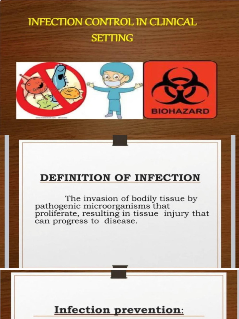 Infection Control in Hospital Settings | PDF