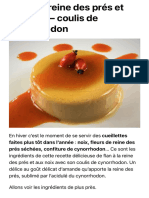 Flan À La Reine Des Prés Et Aux Noix - Coulis de Cynorrhodon - Plantes Sauvages Comestibles