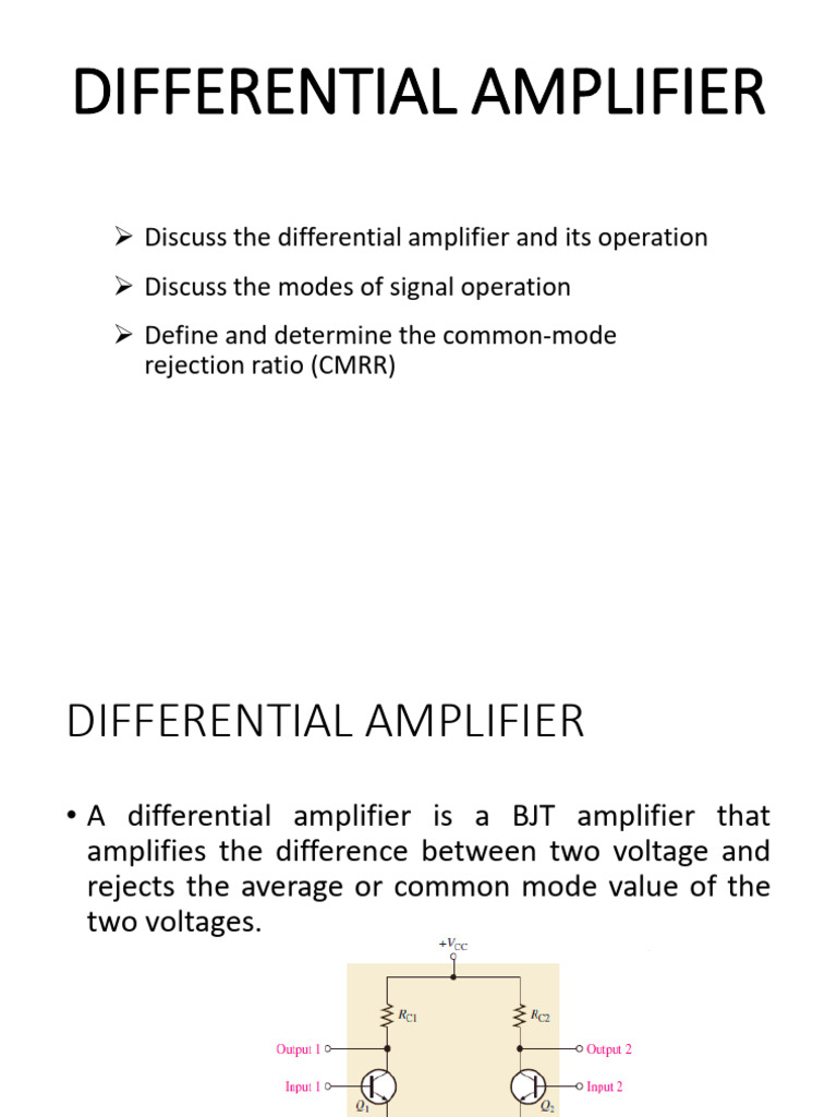 Differential Amplifier Basics | PDF