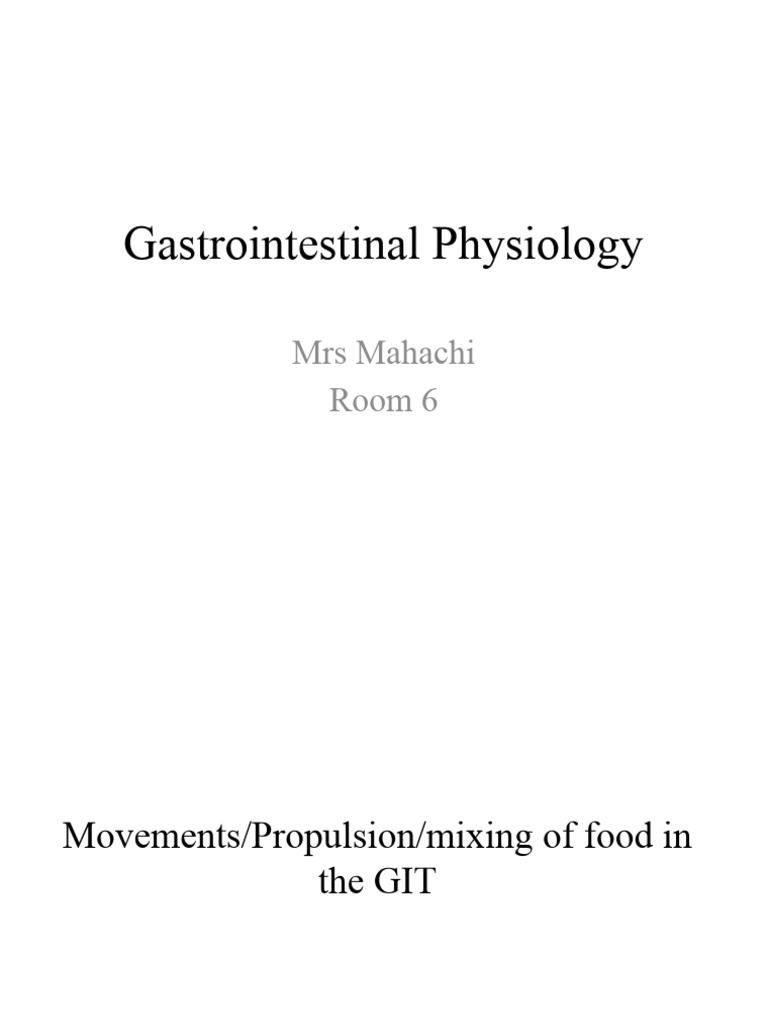 Gastrointestinal Motility Guide | PDF | Eating | Gastrointestinal Tract