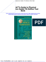 Full Download Mosbys Guide To Physical Examination Seidel 7th Edition Test Bank PDF Full Chapter