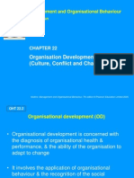Organisation Development (Culture, Conflict and Change) : Management and Organisational Behaviour