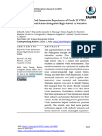 Exploring The Work Immersion Experiences of Grade 12 STEM Students in A Local Science Integrated High School: A Narrative Research