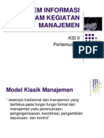 sistem informasi dalam kegitaan MANAJEMEN