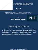 Unit 1 - Business Statistics & Analytics