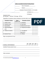 Probation Evaluation Form