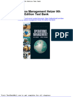 Full Download Operations Management Heizer 9th Edition Test Bank PDF Full Chapter