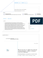 (PDF) Mesure Du Stress en Milieu de Travail Par Autoquestionnaires Validés en Français - Revue de La Littérature