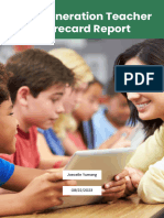 Next Generation Teacher Scorecard Report